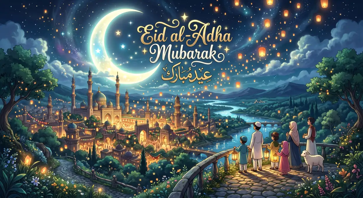 Free Download Eid Al Adha Mubarak 2026 Aesthetic Islamic Wallpaper - High Quality Eid Al Adha Mubarak 2026 Image