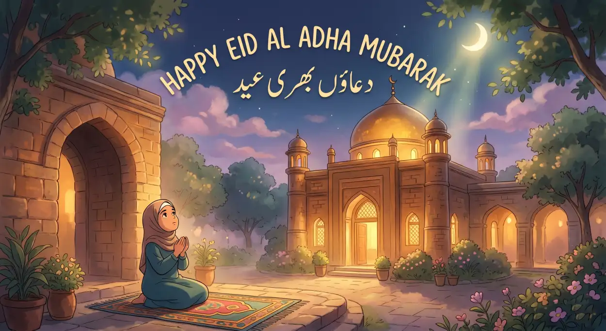 Free Download Eid Al Adha Mubarak 2026 Mubarak Wishes Wallpaper - High Quality Eid Al Adha Mubarak 2026 Image