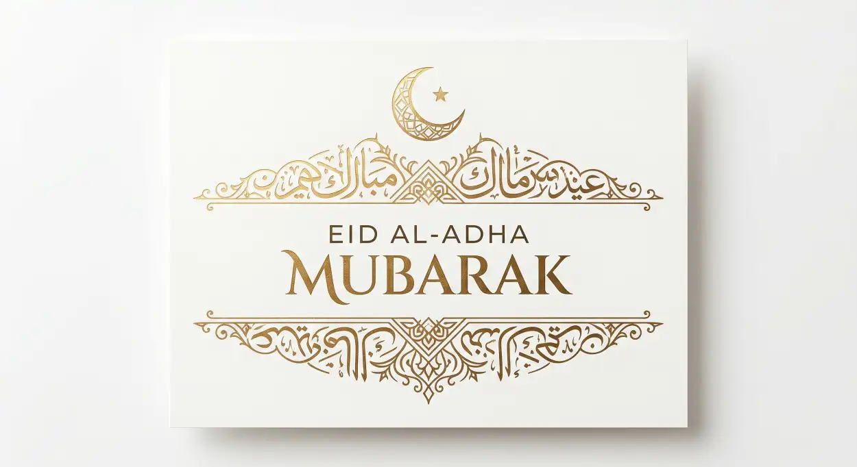 Free Download Eid Al Adha Mubarak 2026 Stylish Eid Mubarak Logo Design - High Quality Eid Al Adha Mubarak 2026 Image