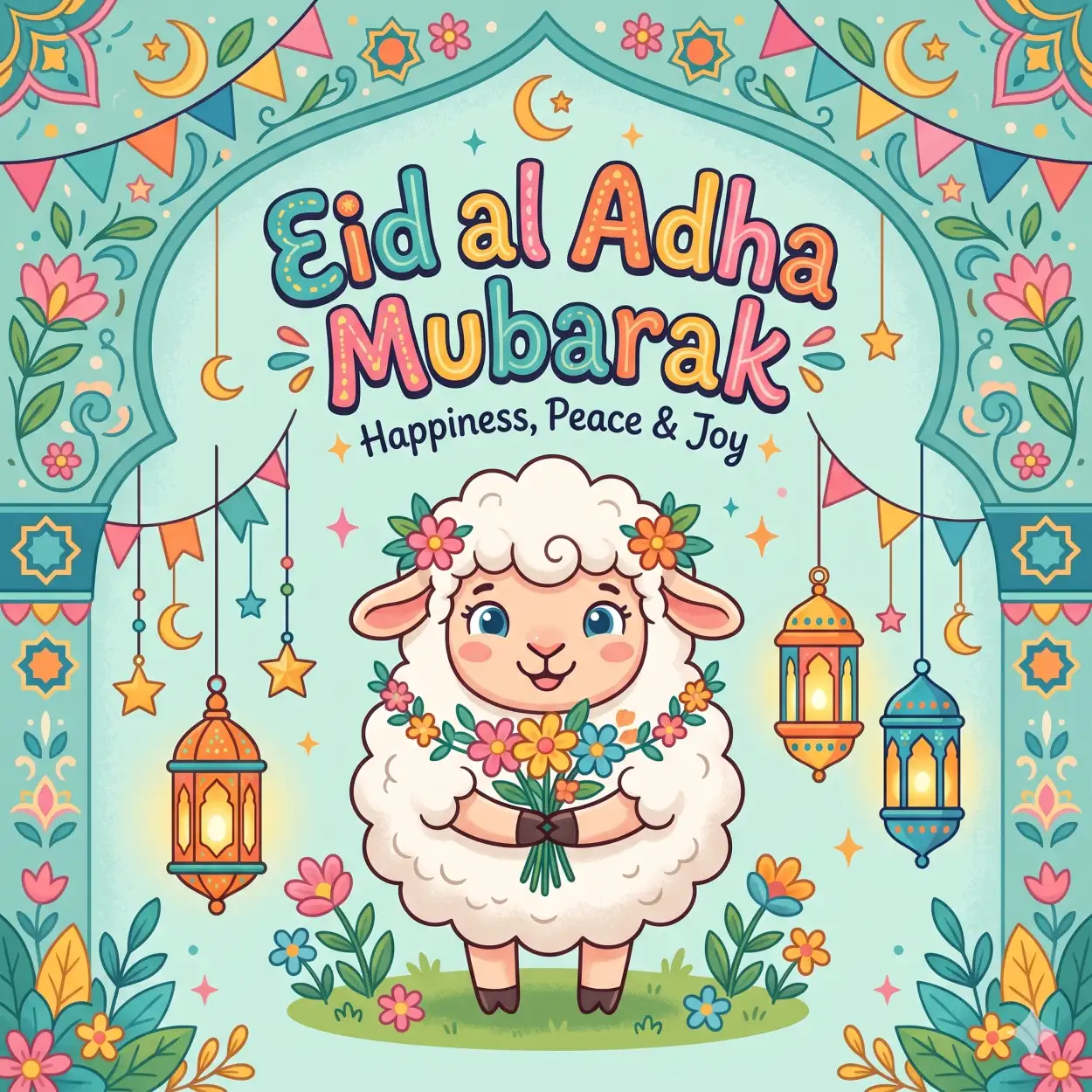 Free Download Eid Al Adha Mubarak 2026 Vector Eid Sheep Illustration - High Quality Eid Al Adha Mubarak 2026 Image