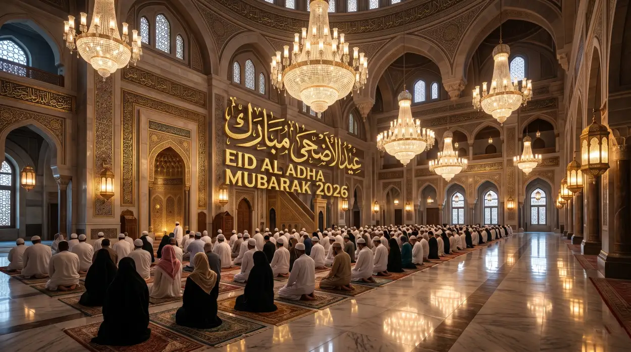 Free Download Eid Al Adha Social Share Images 2026 - High Quality Eid Al Adha Greeting Card 2026 Image