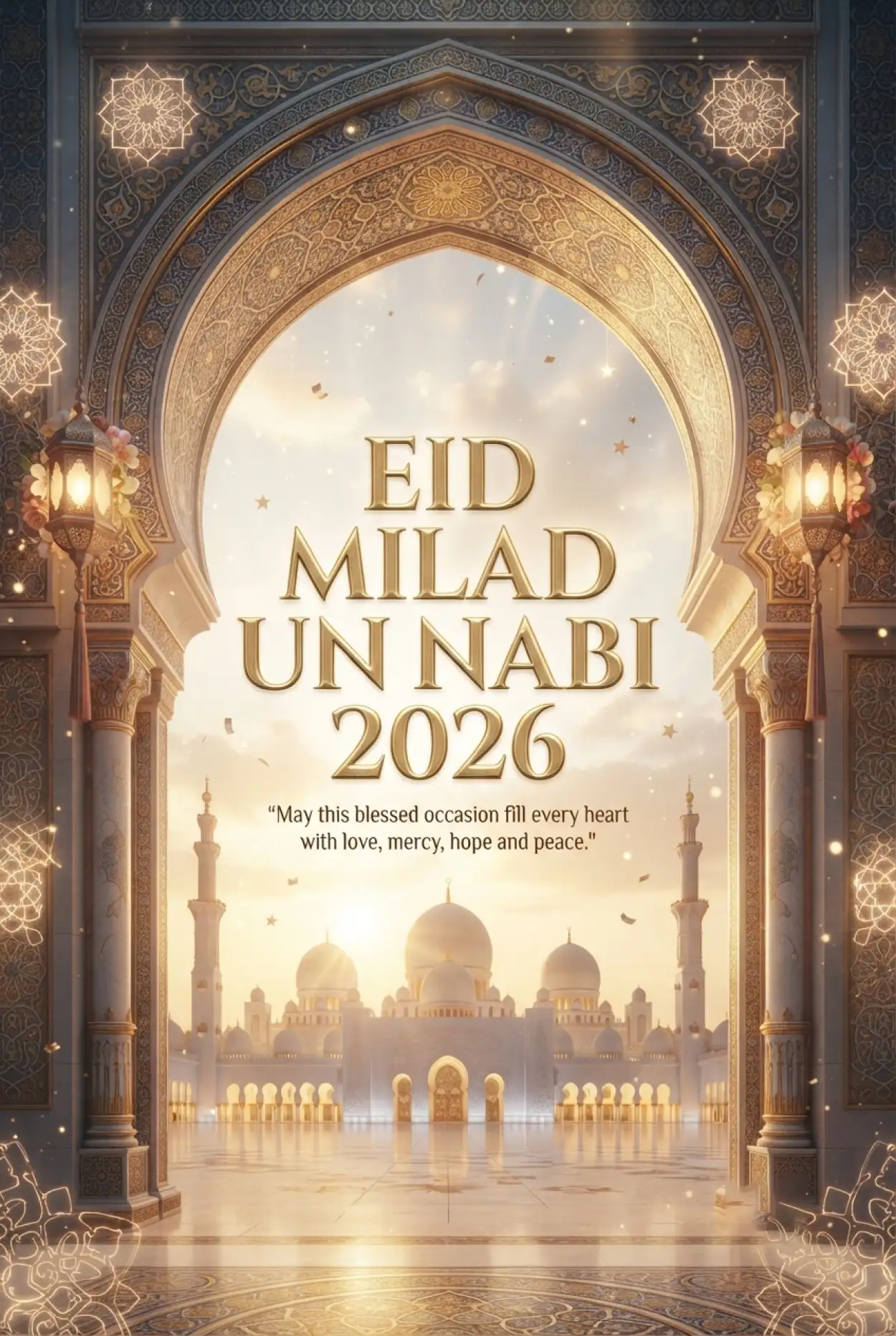 Free Download Eid Milad Un Nabi 2026 Poster - High Quality Eid E Milad 2026 Image