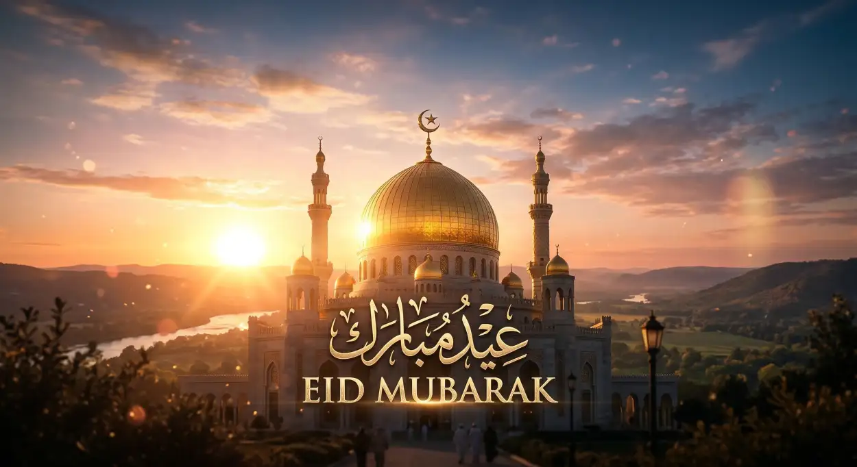 Free Download Eid Mubarak 2026 Png Free Download - High Quality Eid Mubarak Transparent PNG