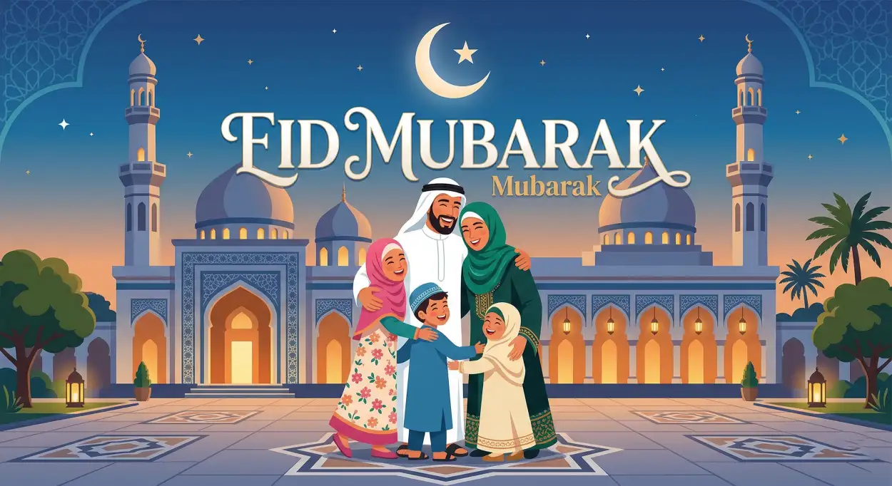 Free Download Eid Mubarak Islamic Wishes - High Quality Eid Mubarak Image