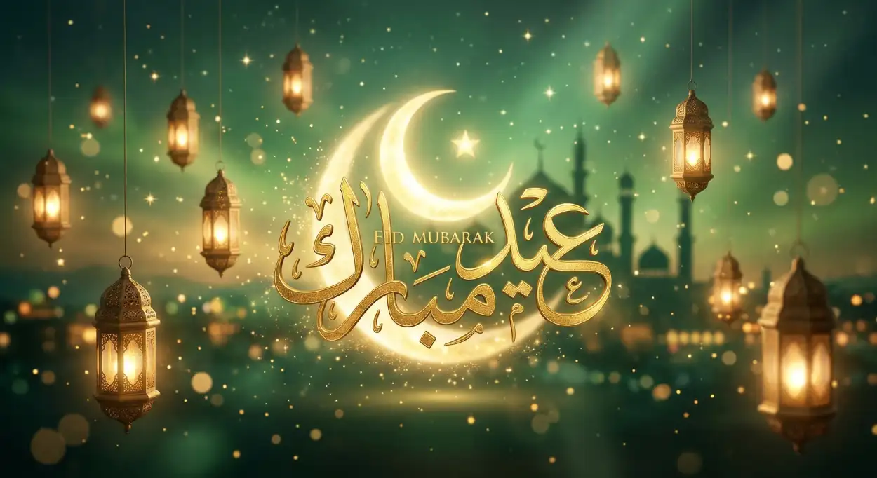 Free Download Eid Mubarak Poetic Wishes - High Quality Eid Mubarak Image