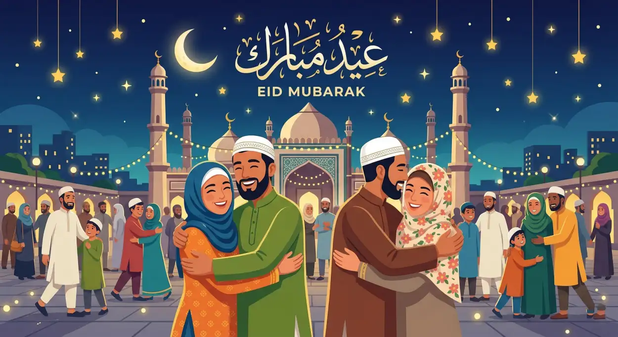 Free Download Eid Mubarak Shayari In Hindi - High Quality Eid Mubarak Image