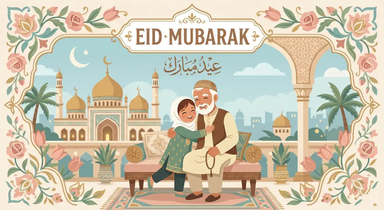 Free Download Eid Mubarak Status Shayari - High Quality Eid Mubarak Image