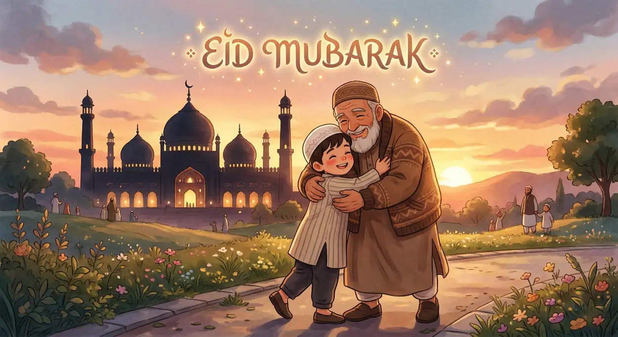 Free Download Eid Mubarak Story Caption - High Quality Eid Mubarak Image