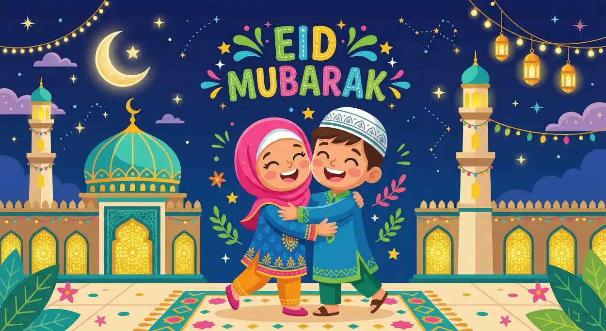 Free Download Eid Mubarak Wishes For Husband Wife - High Quality Eid Mubarak Image