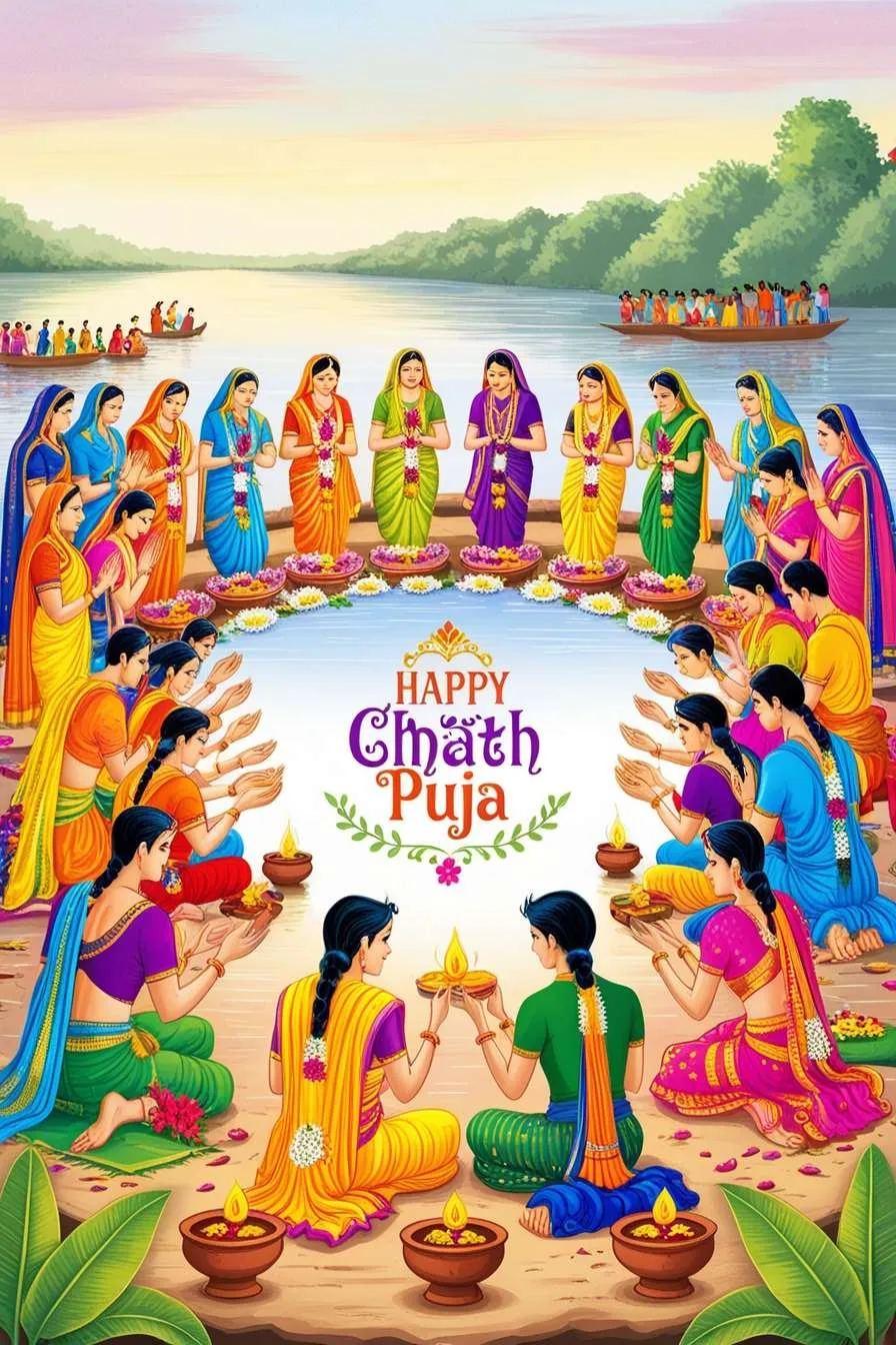 Elegant Happy Chhath Puja Greetings For Sharing - Royalty Free Happy Chhath Puja Image | Pngmagic Free Download Elegant Happy Chhath Puja Greetings For Sharing - High Quality Happy Chhath Puja Background