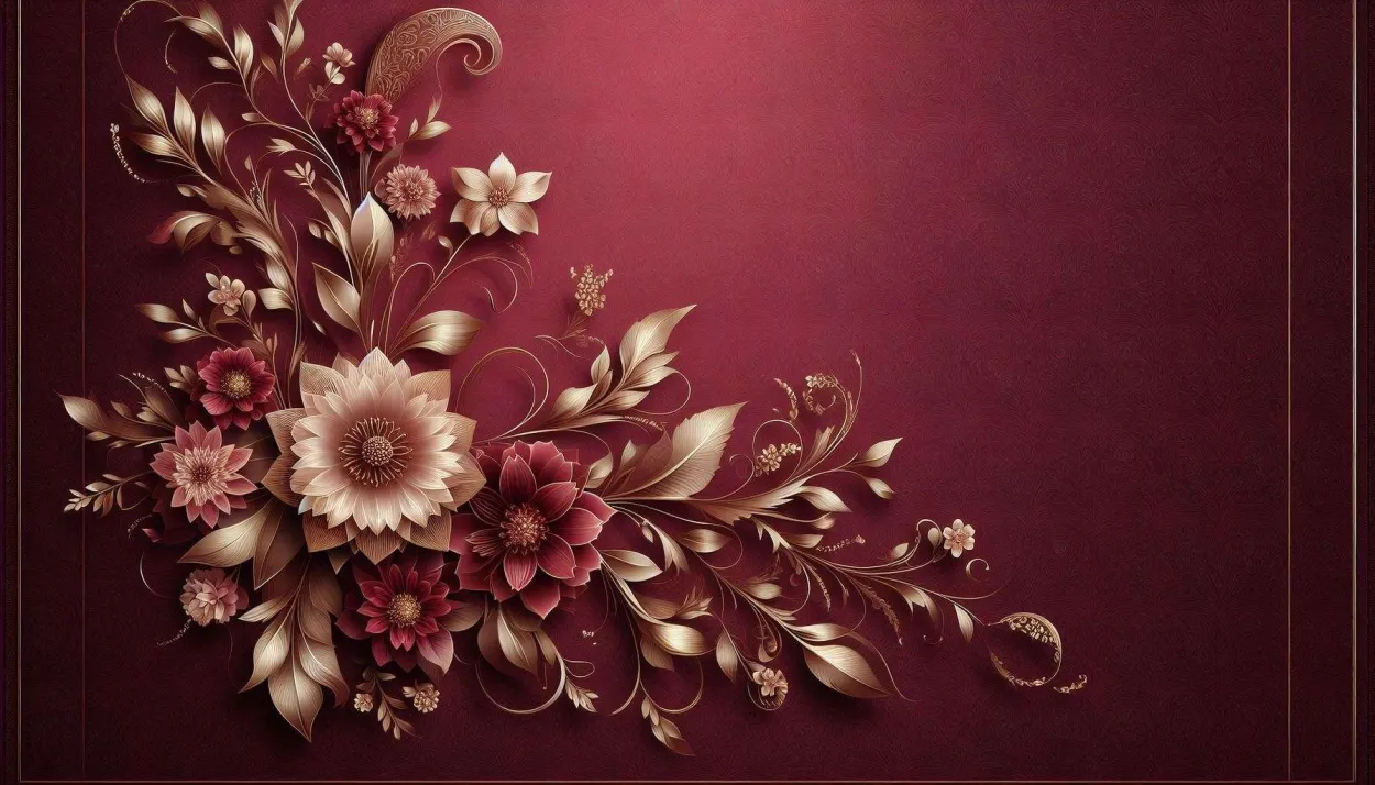 Free Download Elegant Maroon Background Hd With Floral Patterns For Wedding Invitations - High Quality Maroon Background Hd Background