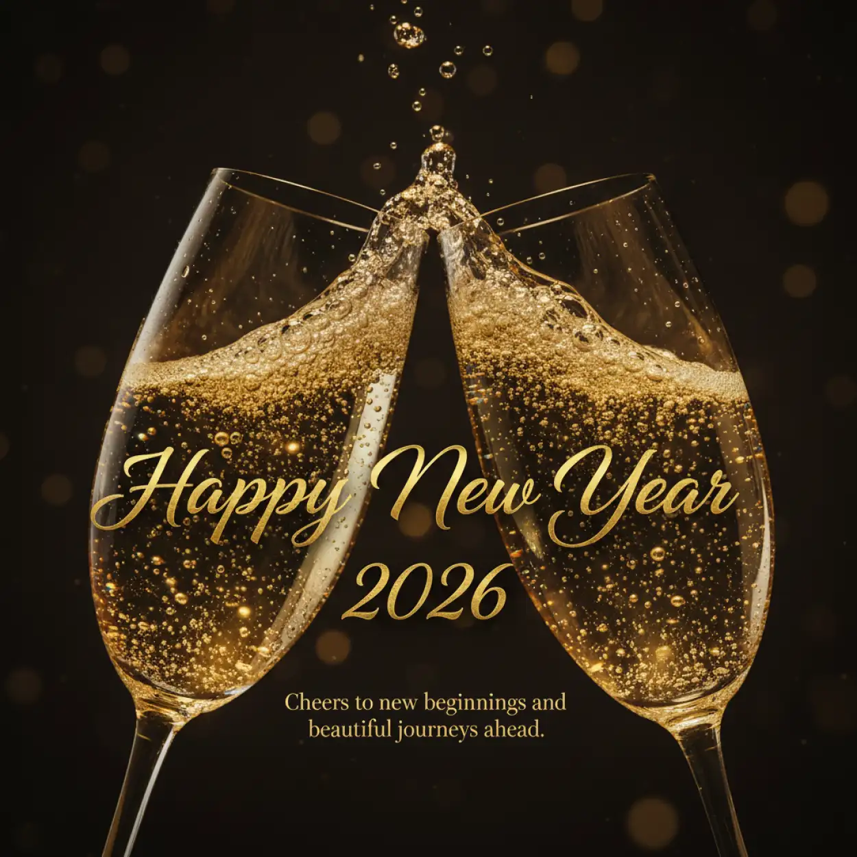 Free Download Elegant New Year Greeting Card 2026 - High Quality New Year Greeting Card Background