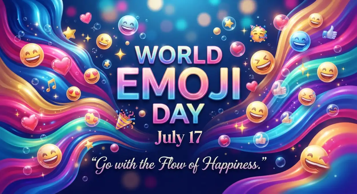 Free Download Emoji Celebration Poster Template - High Quality World Emoji Day Poster 2026 Image