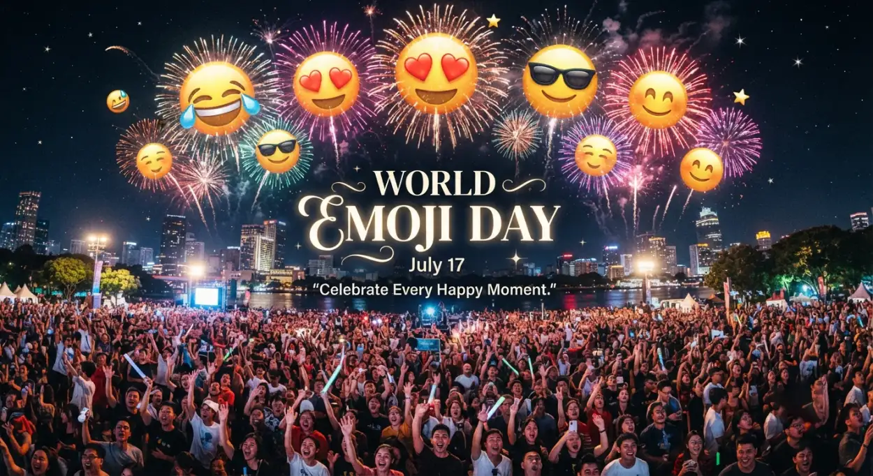 Free Download Emoji Celebration Print Poster - High Quality World Emoji Day Poster 2026 Image