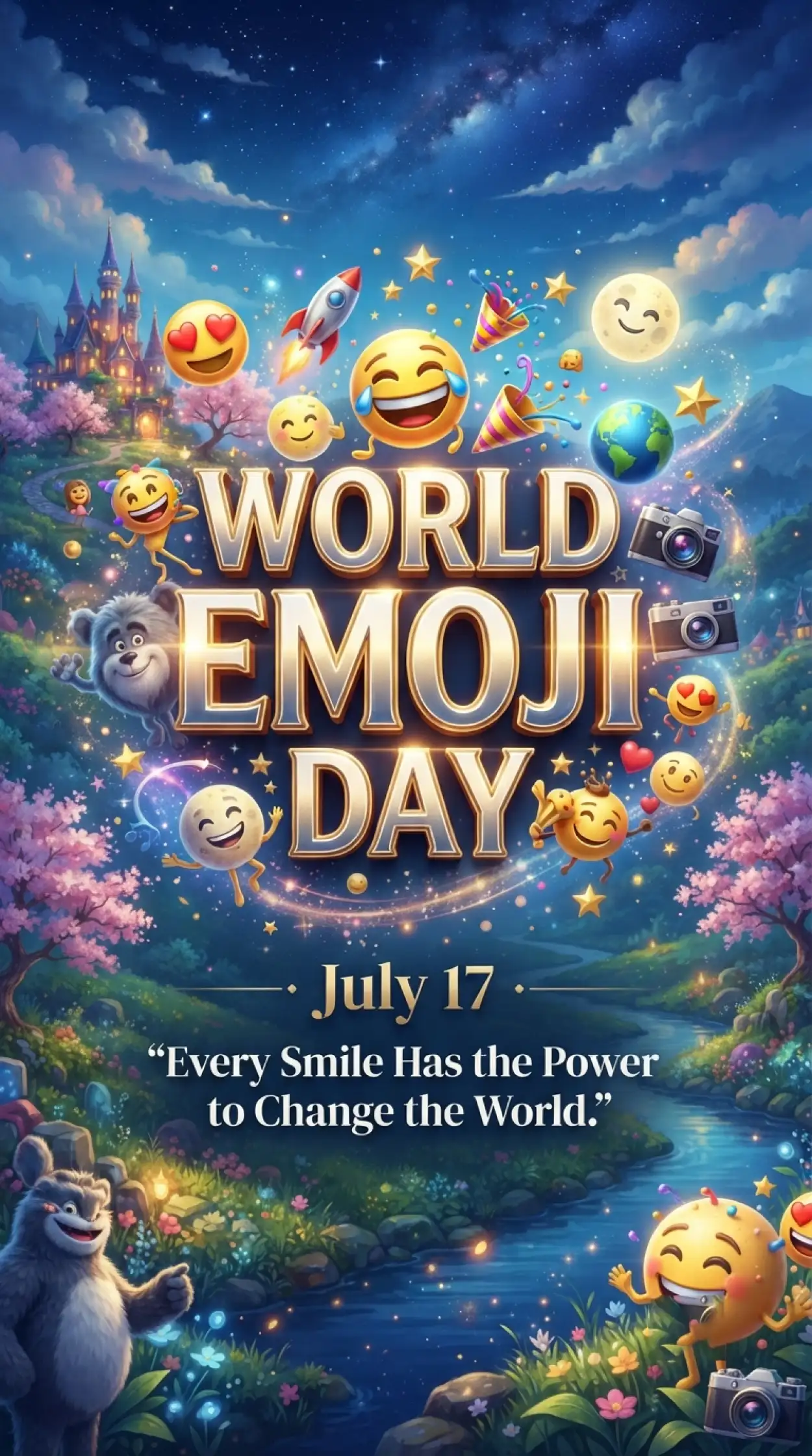 Free Download Emoji Day Facebook Poster - High Quality World Emoji Day Poster 2026 Image