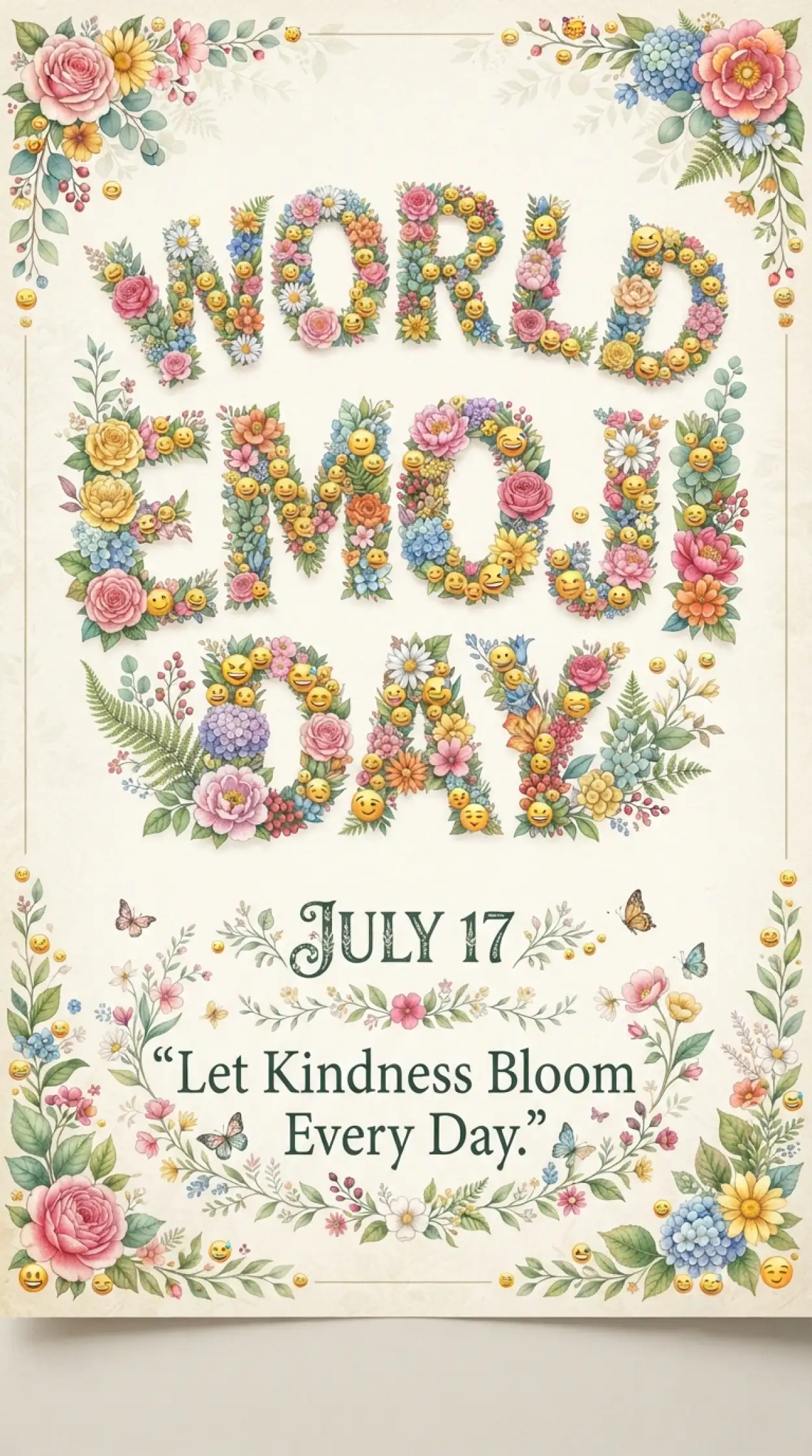 Free Download Emoji Day Pinterest Poster - High Quality World Emoji Day Poster 2026 Image