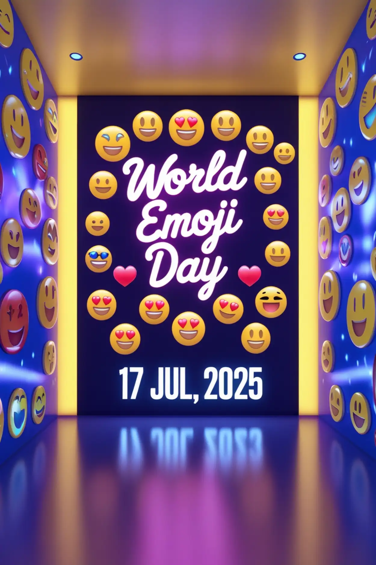 Emoji Day Poster In Hindi For School - Royalty Free World Emoji Day Image | Pngmagic Free Download Emoji Day Poster In Hindi For School - High Quality World Emoji Day Background