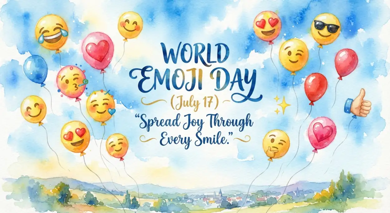 Free Download Emoji Day Printable Wall Poster - High Quality World Emoji Day Poster 2026 Image