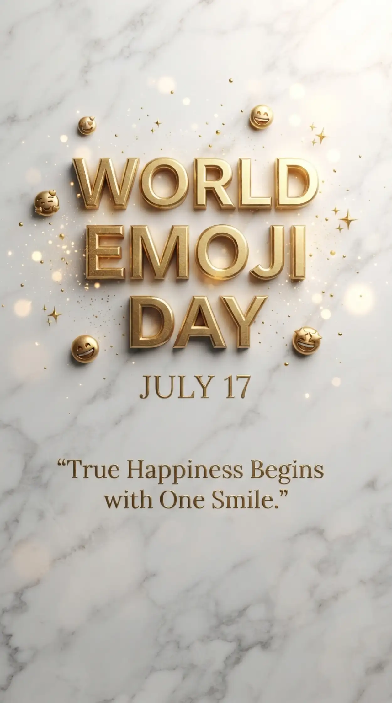Free Download Emoji Day Typography Poster - High Quality World Emoji Day Poster 2026 Image