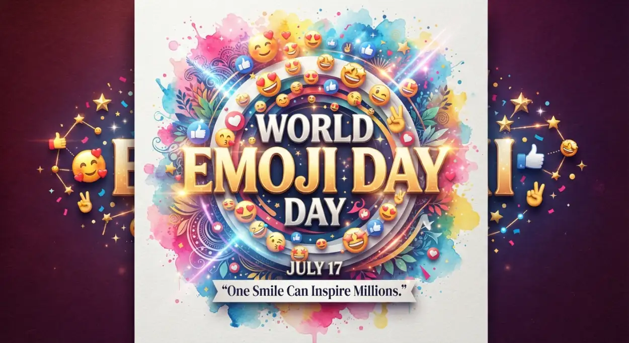 Free Download Emoji Day Vector Illustration Poster - High Quality World Emoji Day Poster 2026 Image