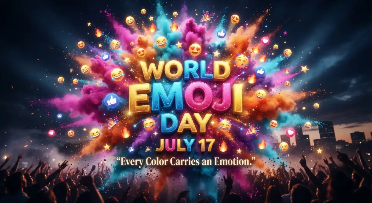 Free Download Emoji Theme Graphic Poster - High Quality World Emoji Day Poster 2026 Image