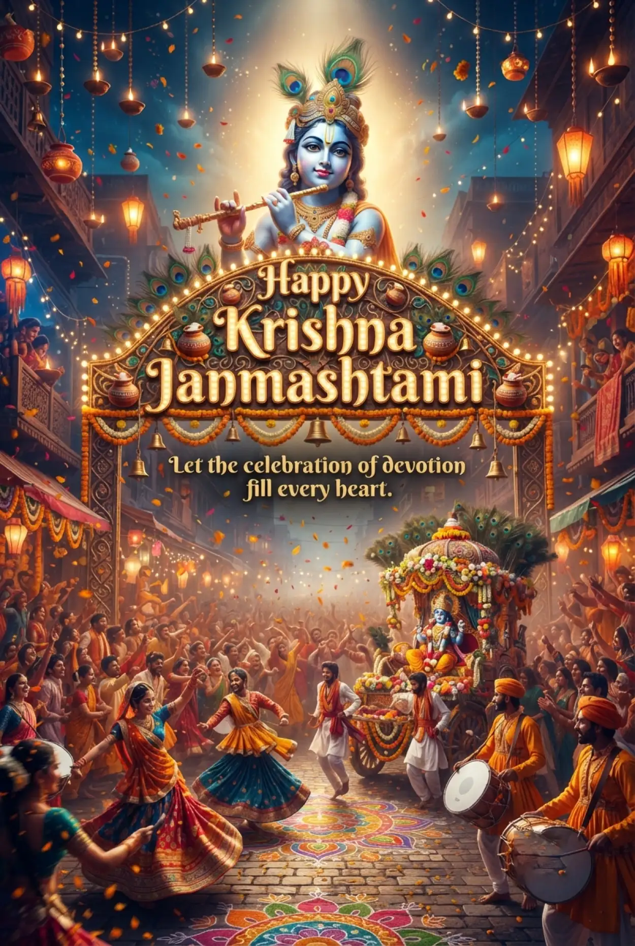 Free Download Emotional Happy Krishna Janmashtami Greetings - High Quality Happy Krishna Janmashtami Greetings Image