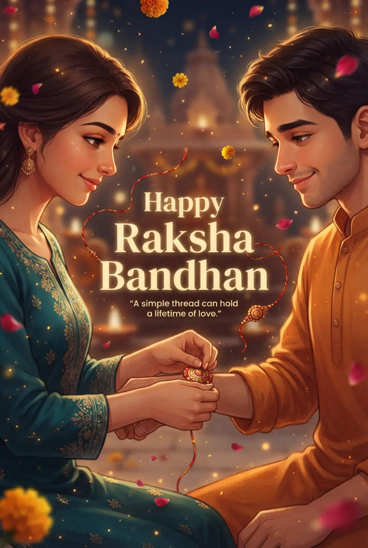 Free Download Emotional Raksha Bandhan 2026 Wishes For Brother Sister - High Quality Happy Raksha Bandhan Wishes 2026 Image