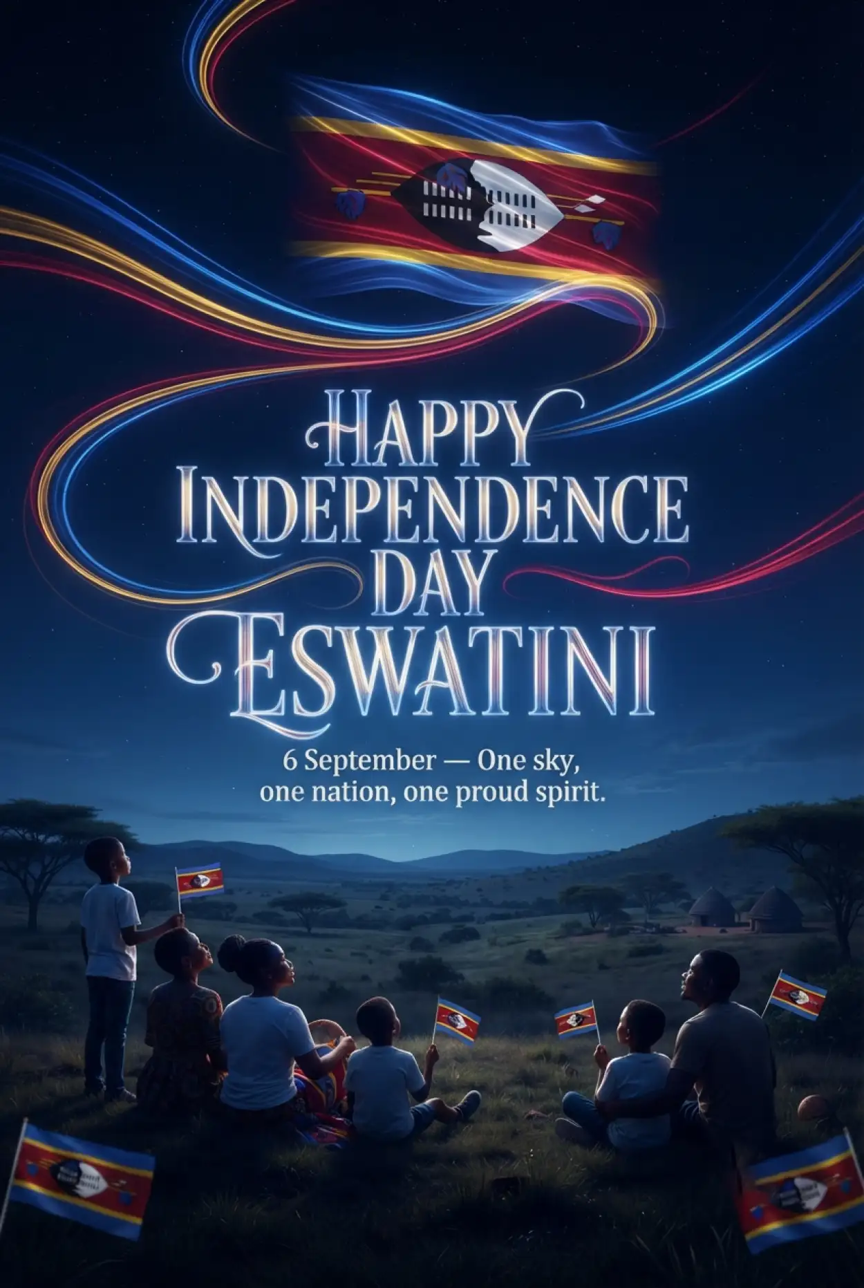 Free Download Eswatini Independence Day 6 September Greeting Images - High Quality Eswatini Independence Day 2026 Image