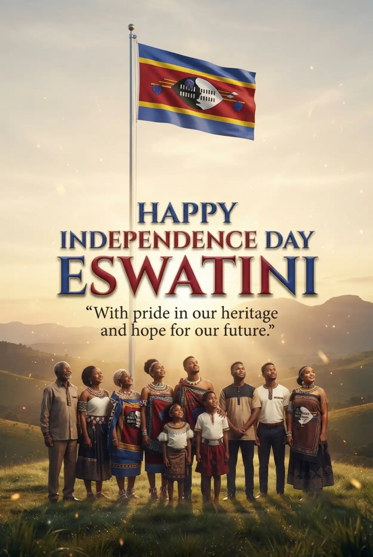 Free Download Eswatini Independence Day Greeting Card Images - High Quality Eswatini Independence Day 2026 Image