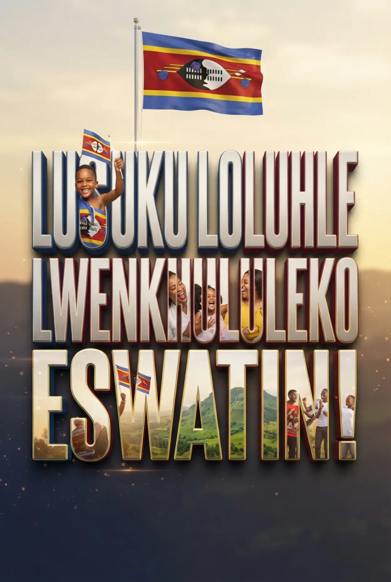 Free Download Eswatini Independence Day Quotes With Flag - High Quality Eswatini Independence Day 2026 Image