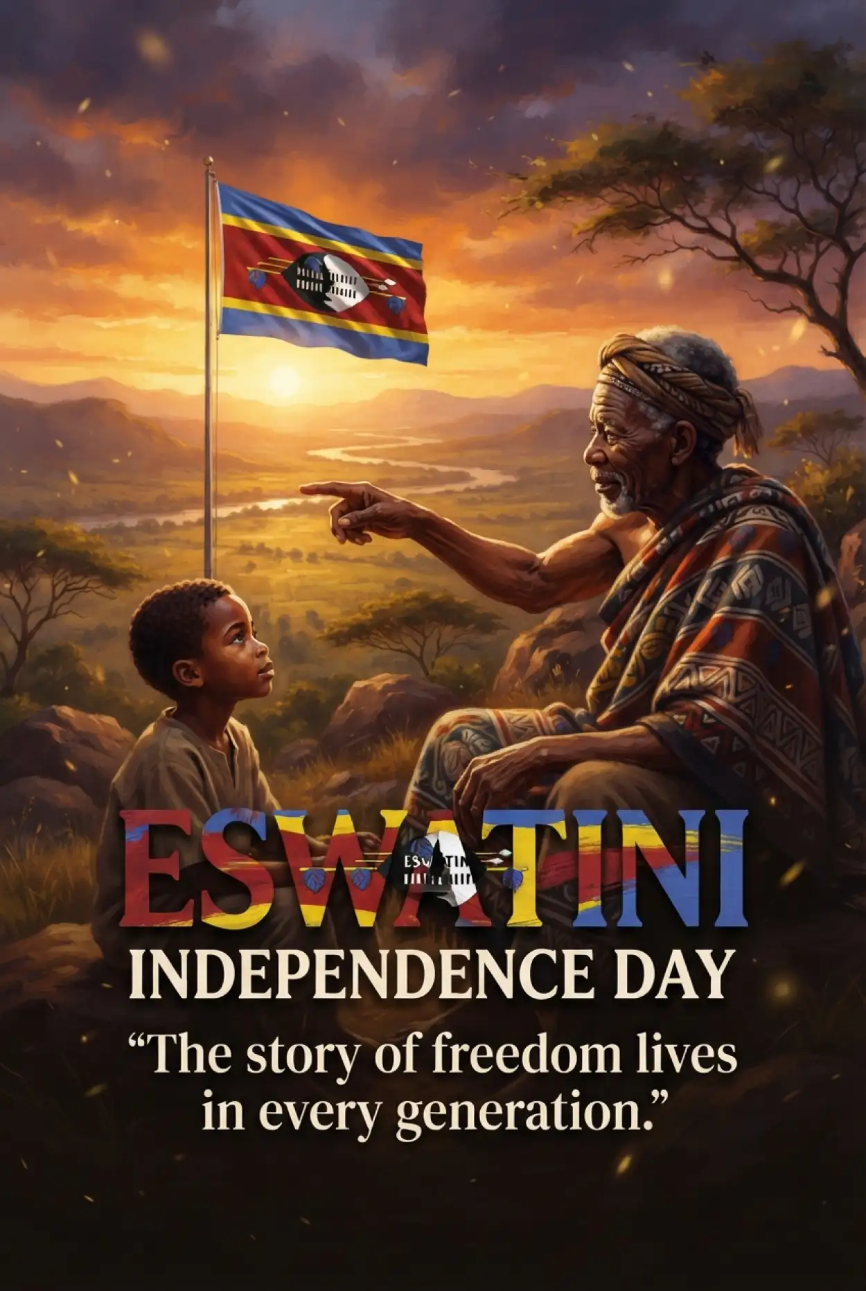 Free Download Eswatini Independence Day Social Media Post 2026 - High Quality Eswatini Independence Day 2026 Image