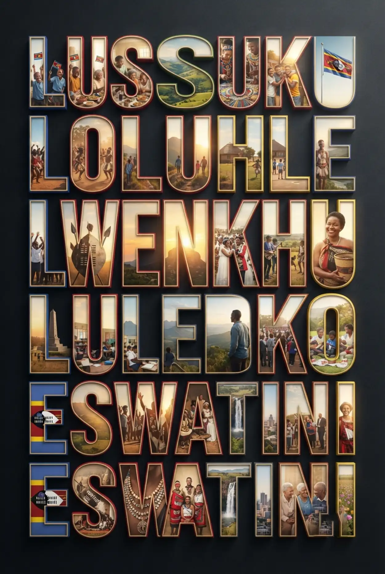 Free Download Eswatini Independence Day Typography Png - High Quality Eswatini Independence Day 2026 Transparent PNG