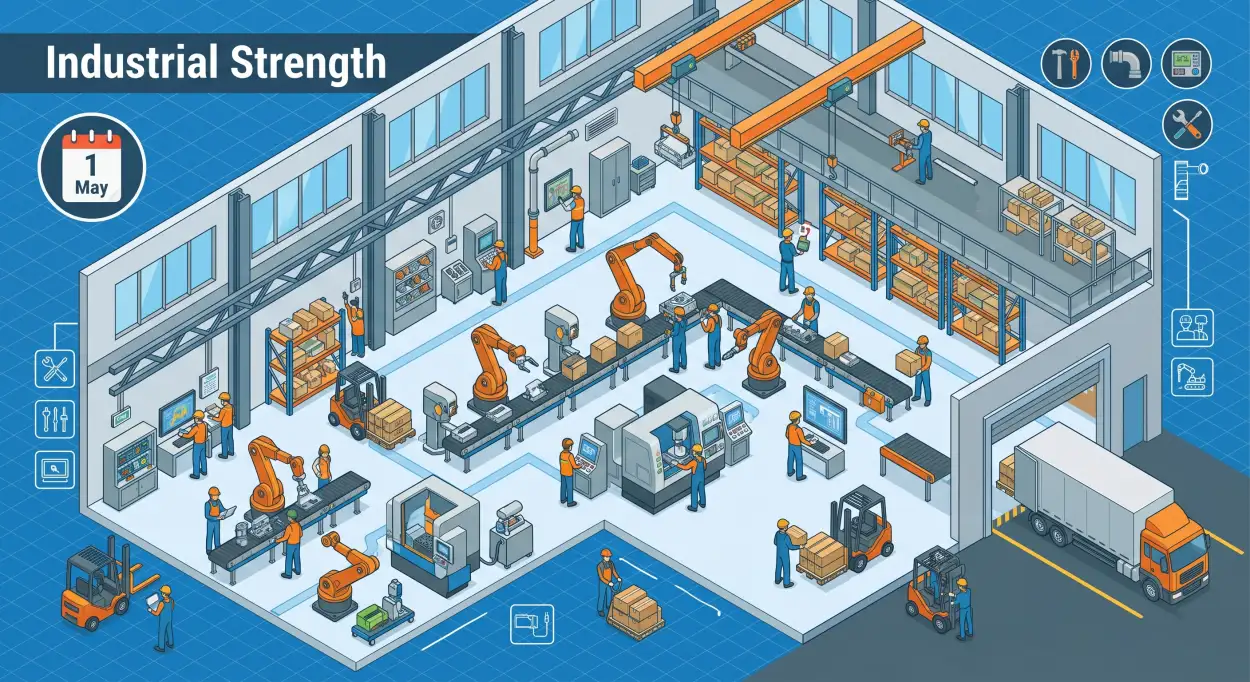 Free Download Factory Worker Labor Day Image - High Quality International Labor Day Wishes 2026 Image