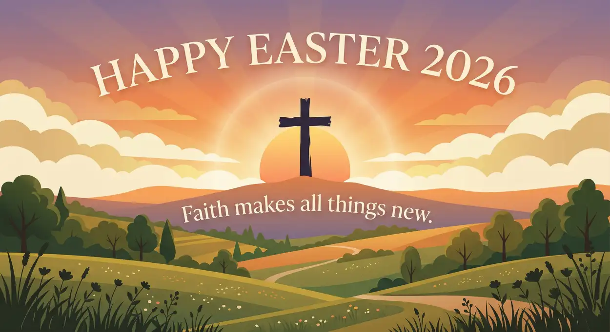 Free Download Faith Based Easter 2026 Messages - High Quality Happy Easter 2026 Image