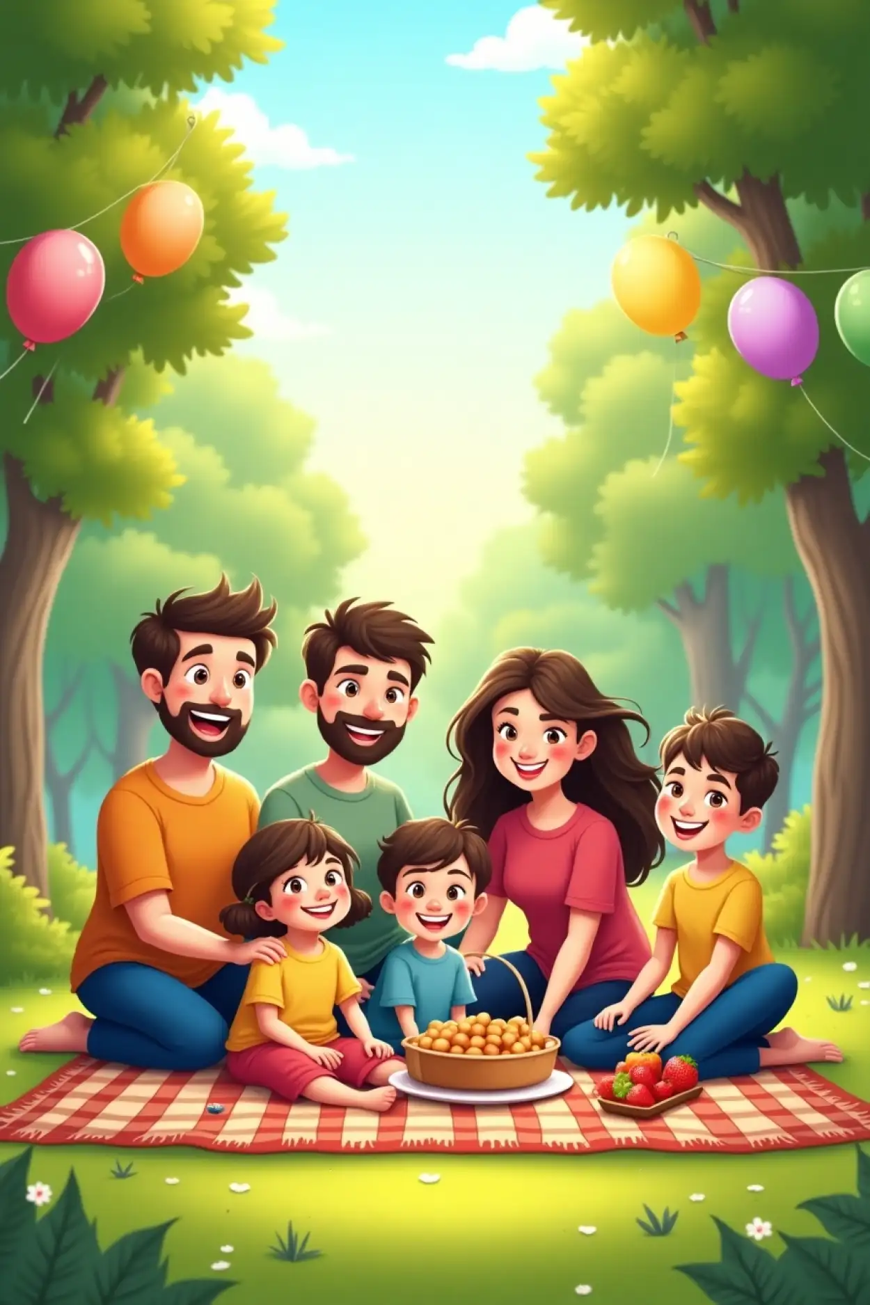Free Download Family Day Drawing Image For Students - High Quality International Family Day Background
