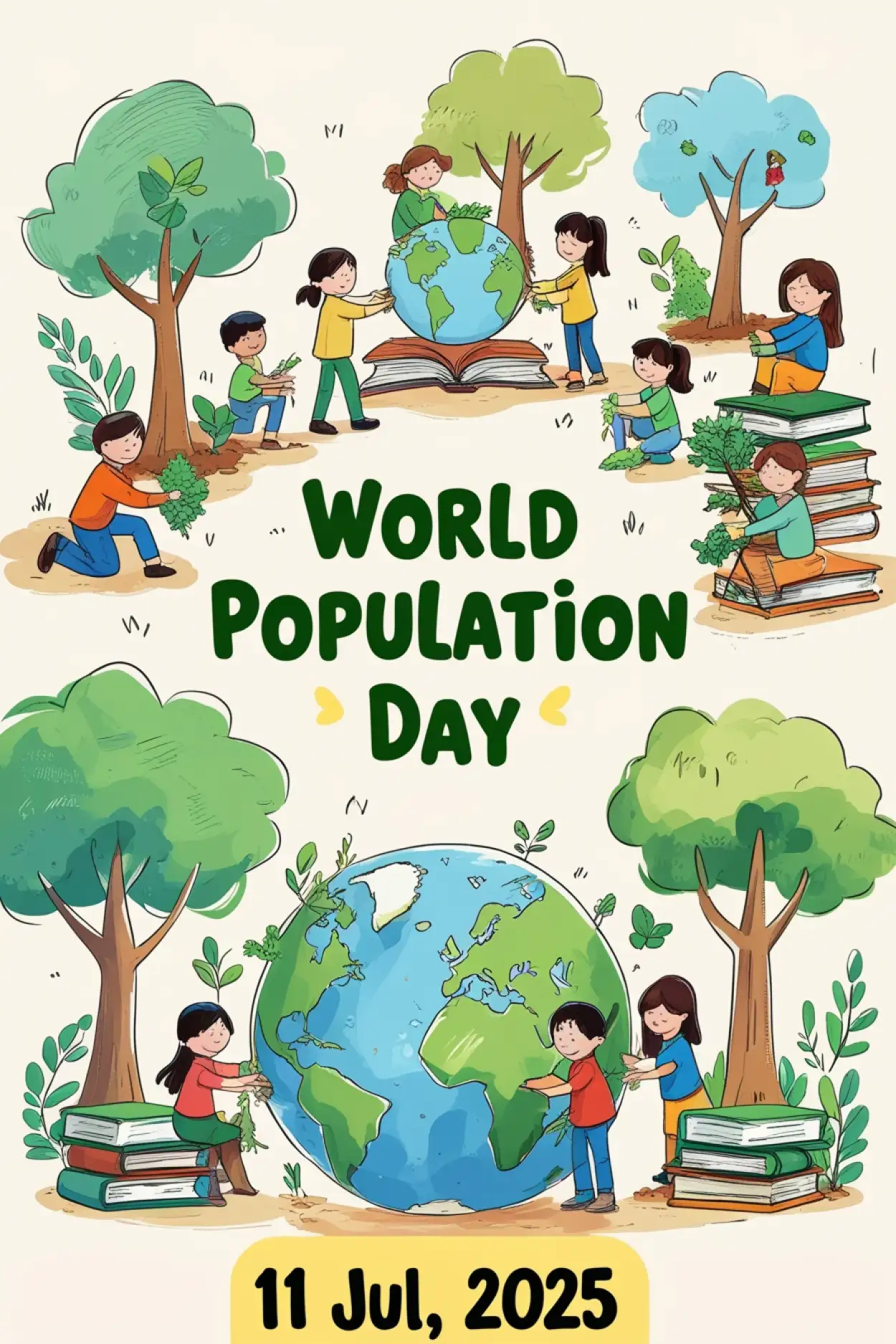Free Download Family Planning Awareness Poster - High Quality World Population Day Background