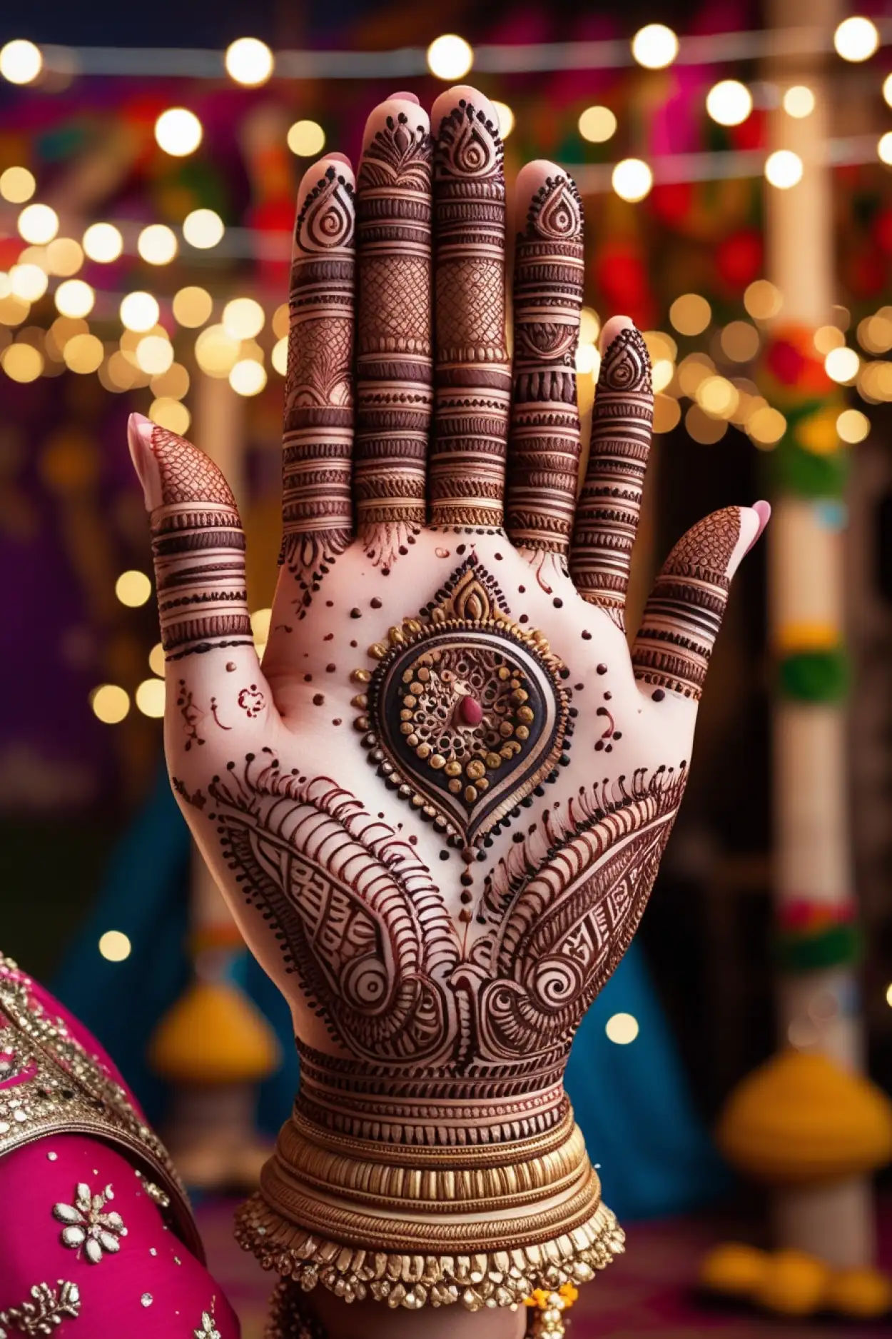 Free Download Fancy Mehndi Design For Teej Festival - High Quality Teej Mehndi Design Background