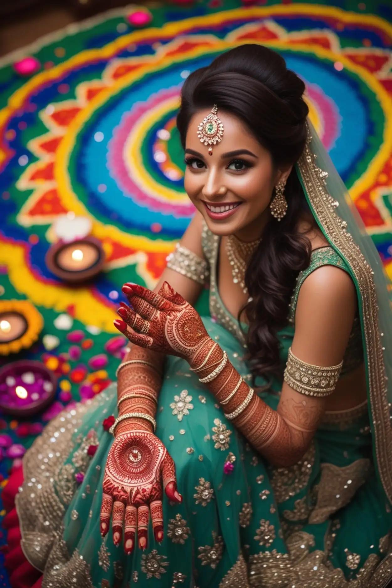 Free Download Fancy Mehndi Design For Teej Festival - High Quality Teej Mehndi Design Image