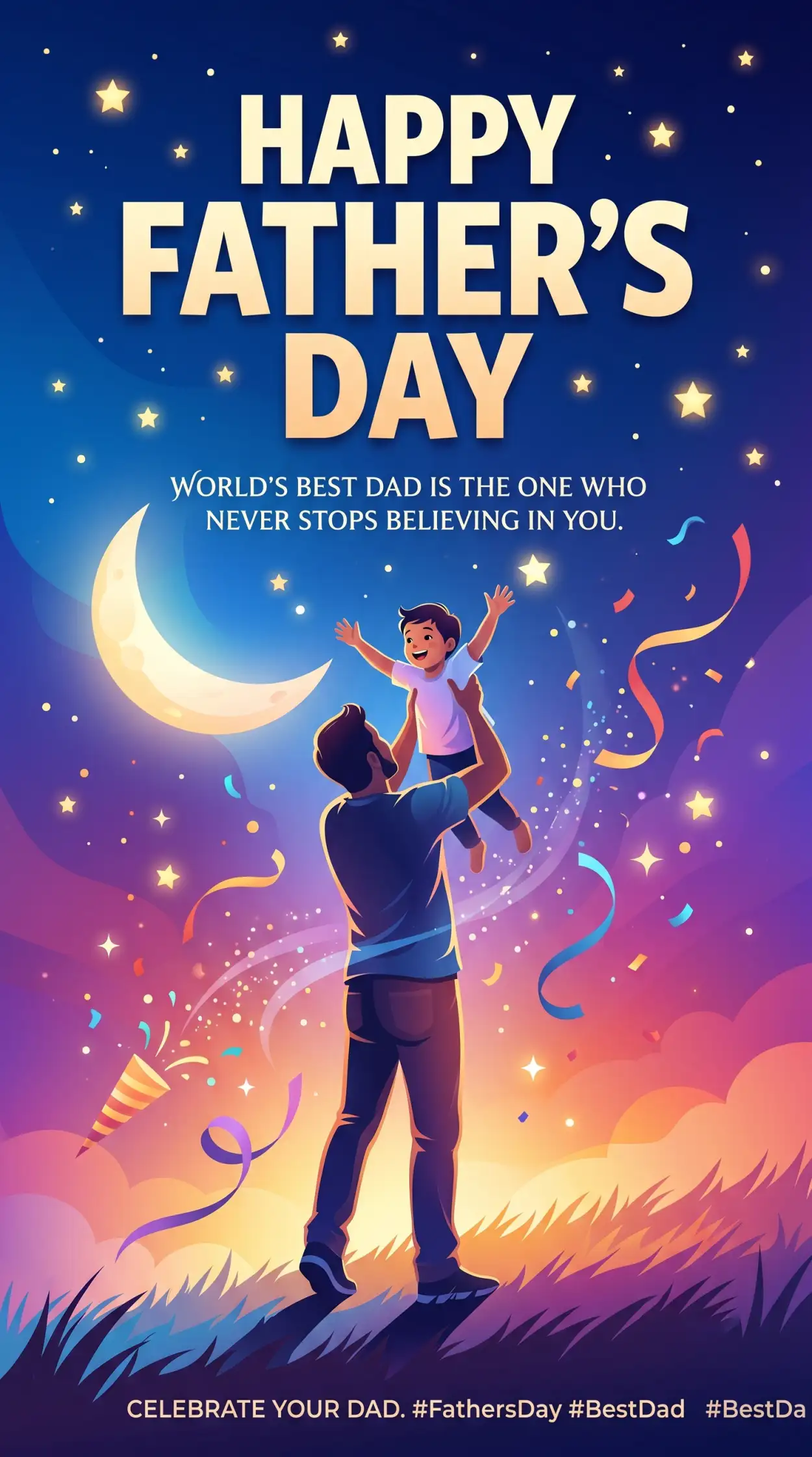 Free Download Fathers Day 2026 Beautiful Wishes - High Quality Happy Fathers Day 2026 Image