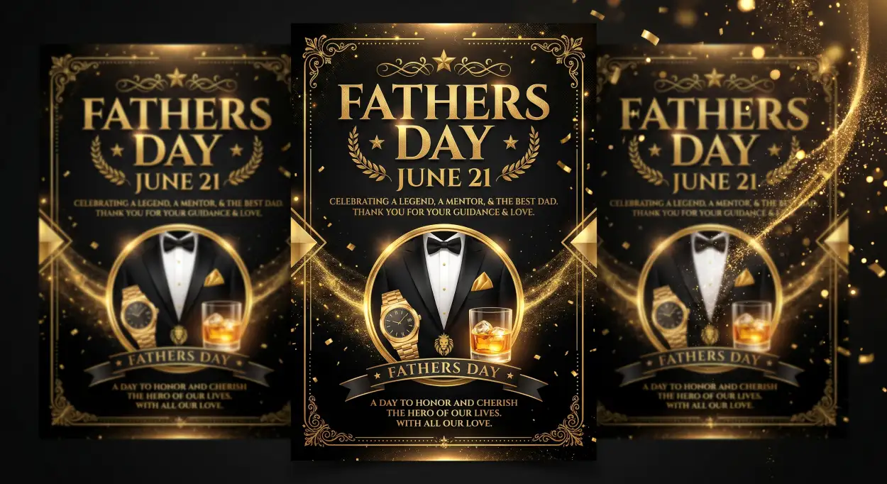 Free Download Fathers Day 2026 Celebration Flyer Design - High Quality Fathers Day 2026 Image