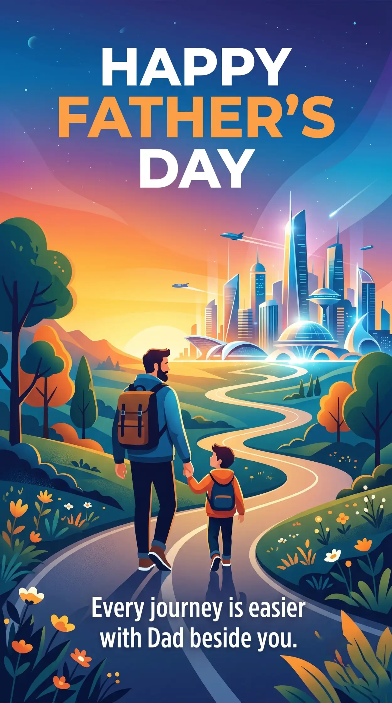 Free Download Fathers Day 2026 Celebration Poster - High Quality Happy Fathers Day 2026 Image