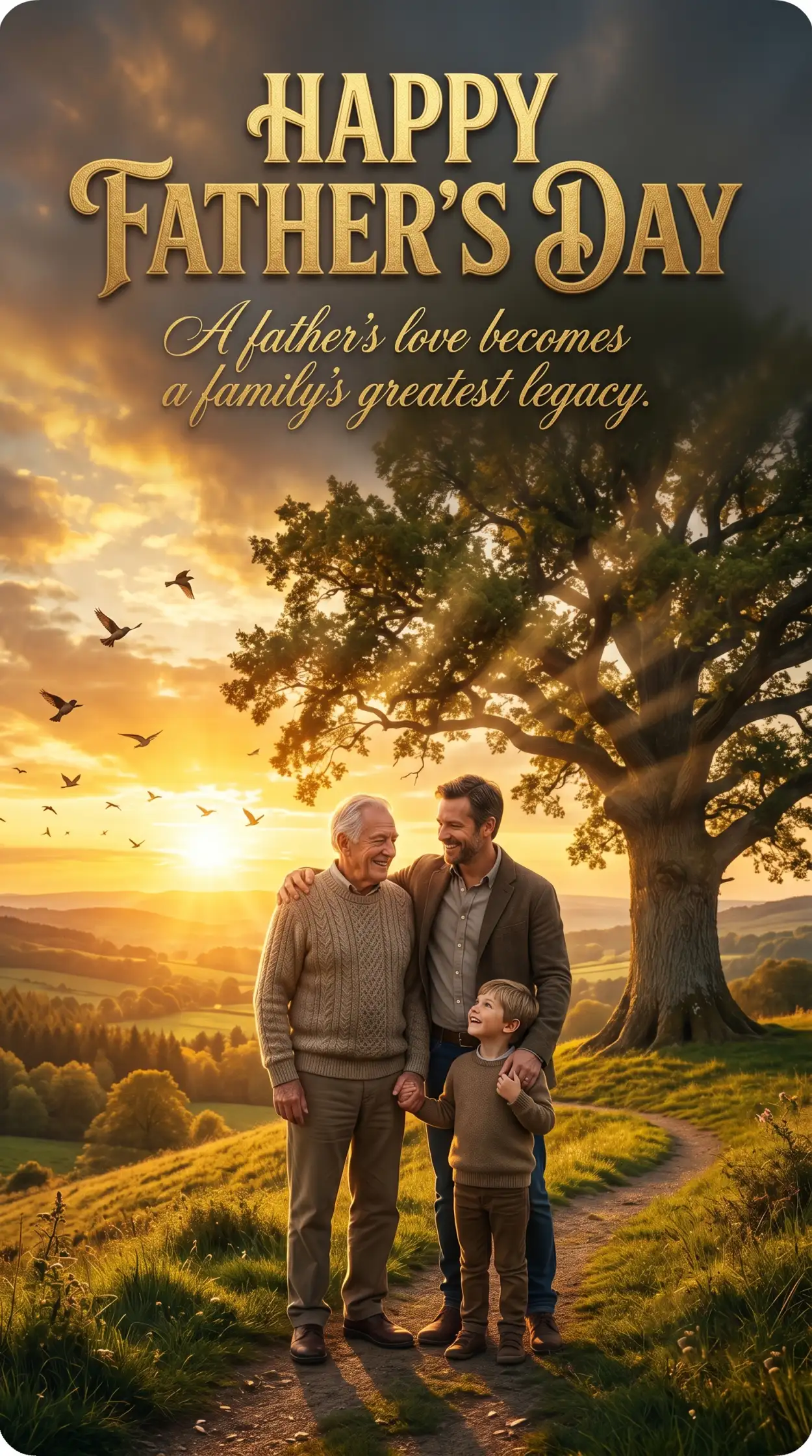 Free Download Fathers Day Greeting Card For Grandpa - High Quality Happy Fathers Day Greeting Card Image