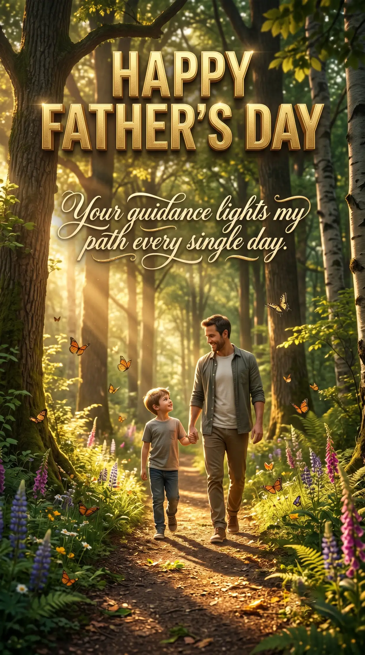 Free Download Fathers Day Greeting Card For Instagram - High Quality Happy Fathers Day Greeting Card Image