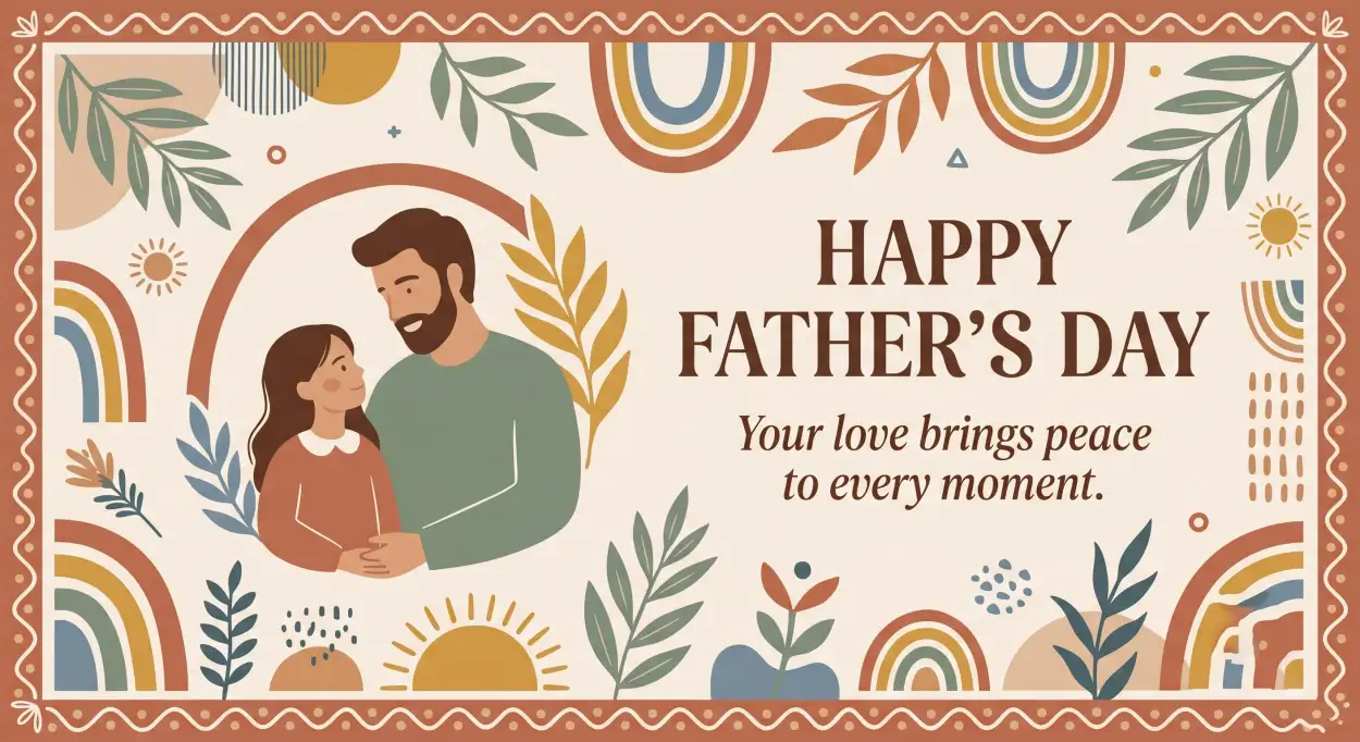 Free Download Fathers Day Greeting Card For Whatsapp - High Quality Happy Fathers Day Greeting Card Image