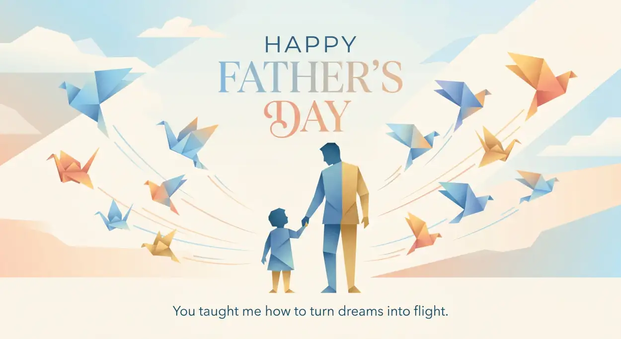Free Download Fathers Day Greeting Card With Heartfelt Wishes - High Quality Happy Fathers Day Greeting Card Image