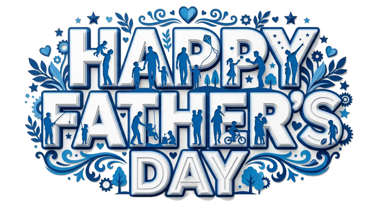Free Download Fathers Day Neon Text Png 2 - High Quality Fathers Day Png Transparent PNG