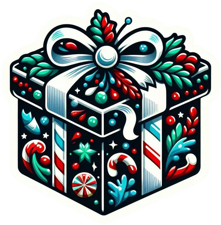 Festive Christmas Gift Box For Holiday Party Favors - Royalty Free Gift Box Image | Pngmagic Free Download Festive Christmas Gift Box For Holiday Party Favors - High Quality Gift Box PNG Image