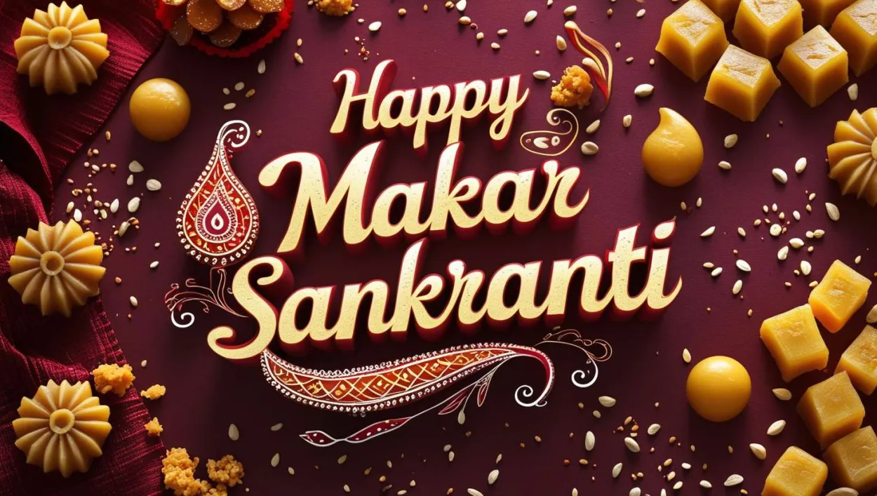 Free Download Festive Makar Sankranti Greeting Cards With Traditional Art - High Quality Makar Sankranti Greeting Cards Background