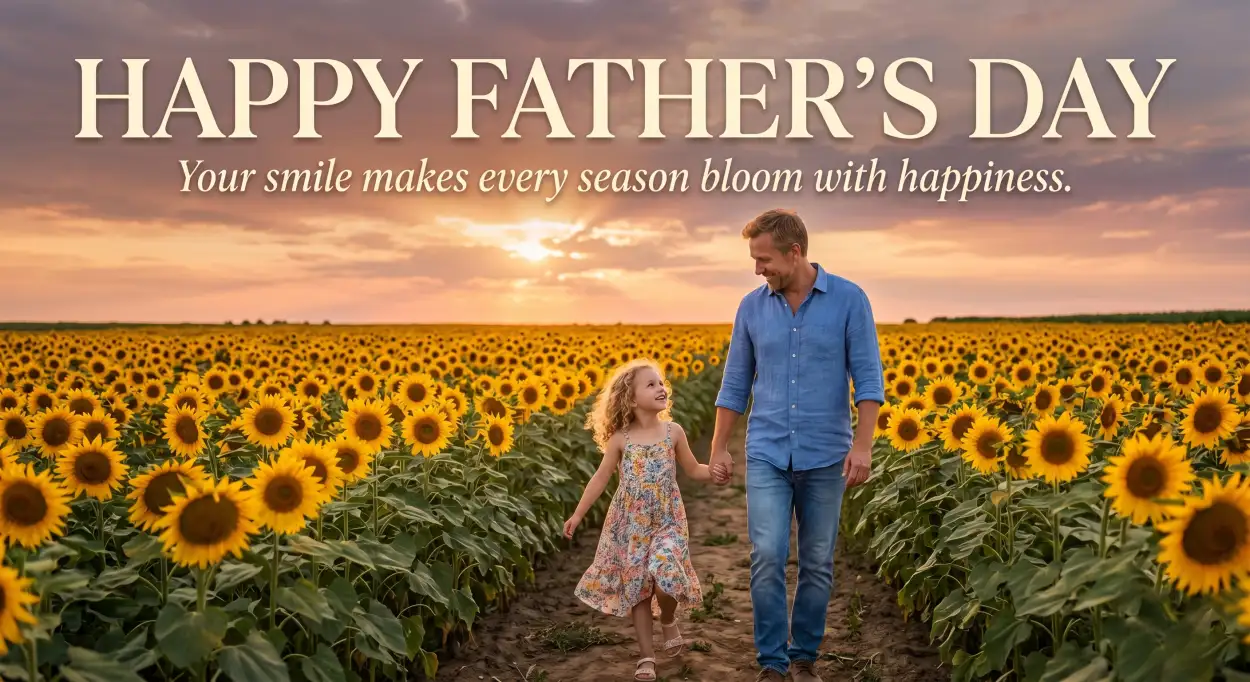 Free Download Floral Fathers Day Greeting Card - High Quality Happy Fathers Day Greeting Card Image