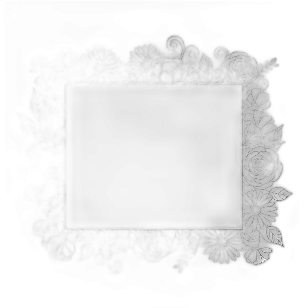 Free Download Floral Frame Png For Wedding Invitation Design - High Quality Frame Png PNG Image
